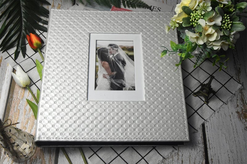 fazhongfa Photo Album E-Manny Photo Books for 4x6 Pictures Large Capacity Wedding Albums 500 Hold Photos for Family Couple Memories Book Birthday Anniversary Travel Foto Album Acid Free (White) - Image 5
